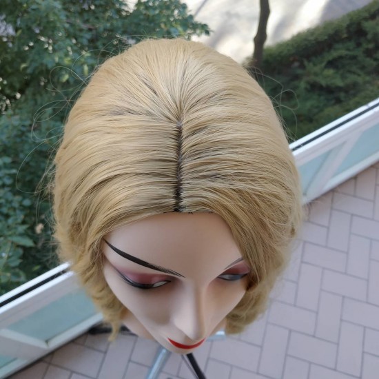 Ankara Kızılay Fiber Sentetik Peruk Uzun Dalgalı Dore Sarı