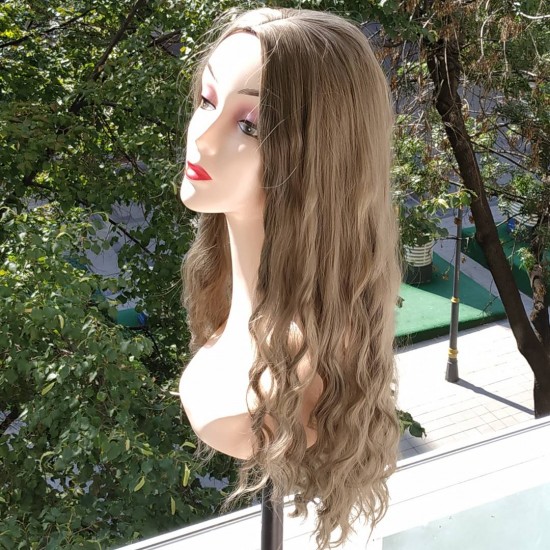 Ankara Kızılay Fiber Sentetik Peruk Uzun Dalgalı Işıltılı Kumral