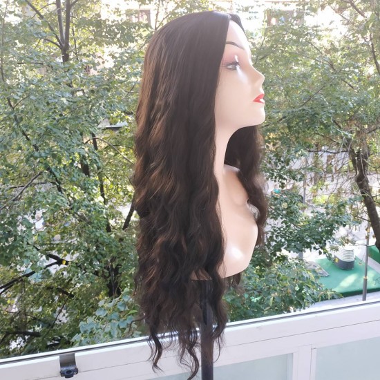 Ankara Kızılay Fiber Sentetik Peruk Uzun Dalgalı Kestane