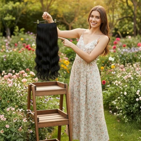 Ankara Fiber Sentetik Saç 1 Adet Yarımay Siyah