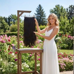 Ankara Fiber Sentetik Saç 1 Adet Yarımay Mavi Siyah