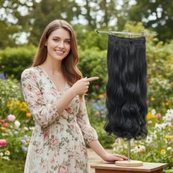 Ankara Fiber Sentetik Saç 1 Adet Yarımay Koyu Kahve