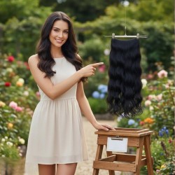 Ankara Fiber Sentetik Saç 1 Adet Yarımay Koyu Kahve