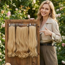 Ankara Fiber Sentetik Saç 1 Adet Yarımay 2 Adet Yan Çıt Çıt Dore Sarı