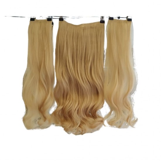 Ankara Fiber Sentetik Saç 1 Adet Yarımay 2 Adet Yan Çıt Çıt Dore Sarı