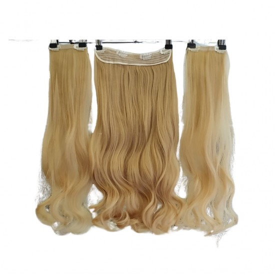 Ankara Fiber Sentetik Saç 1 Adet Yarımay 2 Adet Yan Çıt Çıt Dore Sarı