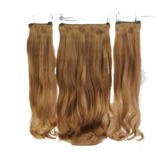 Ankara Fiber Sentetik Saç 1 Adet Yarımay 2 Adet Yan Çıt Çıt Karamel