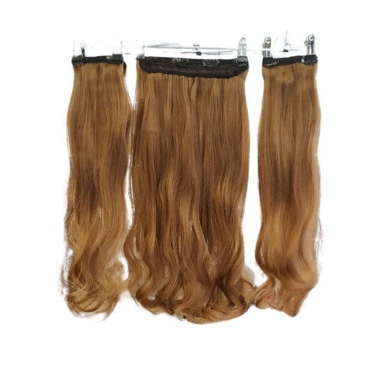 Ankara Fiber Sentetik Saç 1 Adet Yarımay 2 Adet Yan Çıt Çıt Karamel