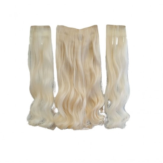 Ankara Fiber Sentetik Saç 1 Adet Yarımay 2 Adet Yan Çıt Çıt Platin