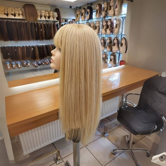 Bayan Peruk Ankara Gerçek Saç İpek Taban Peruk Deri Görünüm