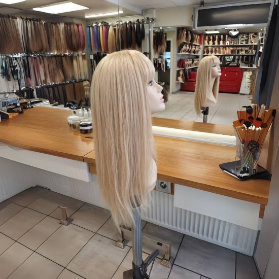 Bayan Peruk Ankara Gerçek Saç İpek Taban Peruk Deri Görünüm