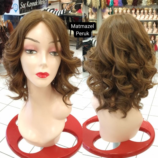 Ankara Doğal Peruk İpek Taban Peruk Kemoterapi Peruk