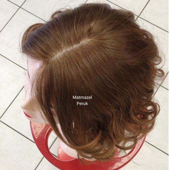 Ankara Doğal Peruk İpek Taban Peruk Kemoterapi Peruk