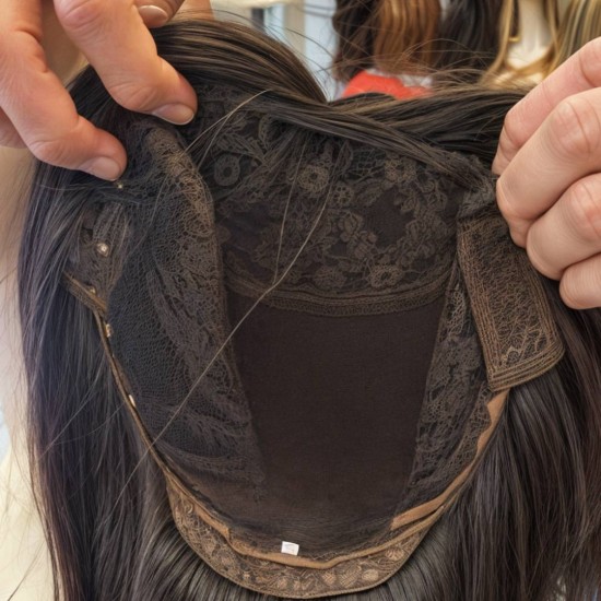 Gerçek Saç Peruk İpek Taban Kişiye Özel Tasarım El İşçiliği Doğal Peruk Tepesi Derili Ankara Peruk