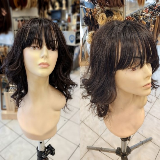 Gerçek Saç Bayan Peruk Tepe Kısmı Deri Görünümlü El İsciiliği Kişiye Özel Peruk Ankara Peruk