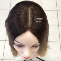 Yurt Dışı Gerçek Saç Peruk Tepe Kısmı Deri Görünümlü Bayan Peruk-2