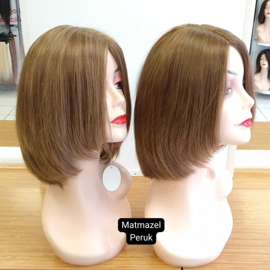 Yurt Dışı Gerçek Saç Peruk Tepe Kısmı Deri Görünümlü Bayan Peruk-7