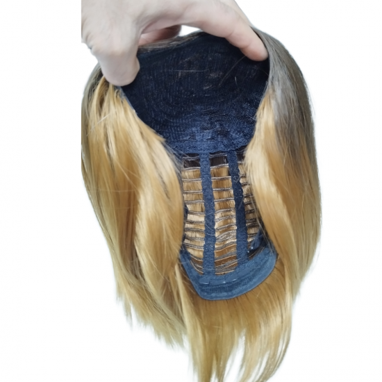 Ankara Kızılay Kaliteli Fiber Sentetik Peruk Koyu Kumral Karamel Ombre Kısa Küt