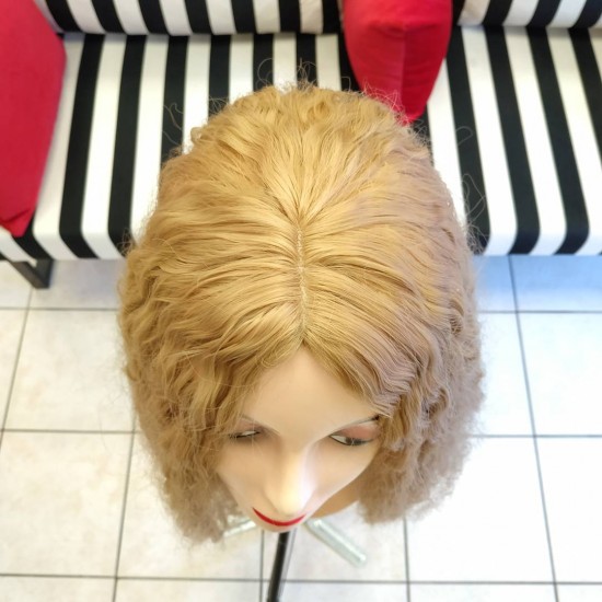 Ankara Kızılay Peruk Uzun Fiber Sentetik Su Dalgası Külü Sarı