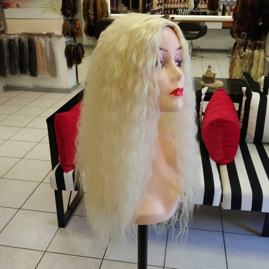 Ankara Kızılay Peruk Uzun Fiber Sentetik Su Dalgası Platin