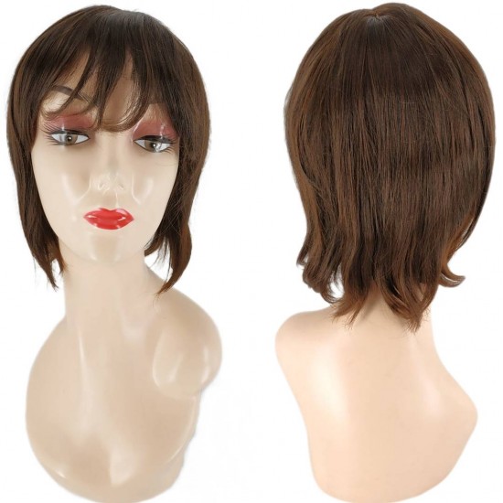 Ankara Kızılay En Ucuz Fiber Sentetik Peruk Çikolata Kahve Renk Kısa Model