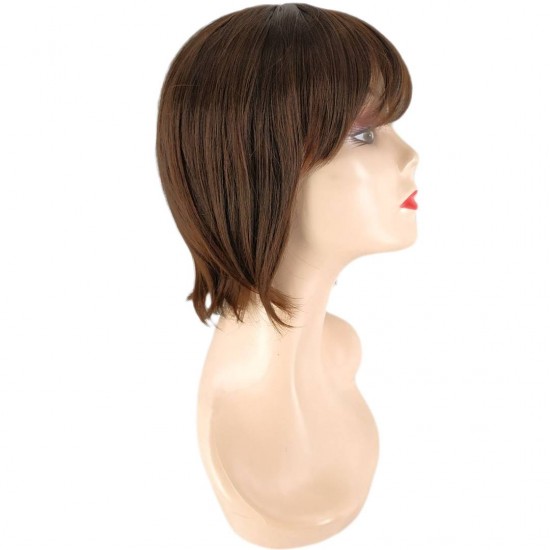 Ankara Kızılay En Ucuz Fiber Sentetik Peruk Çikolata Kahve Renk Kısa Model