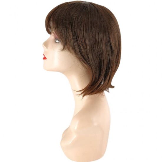 Ankara Kızılay En Ucuz Fiber Sentetik Peruk Çikolata Kahve Renk Kısa Model