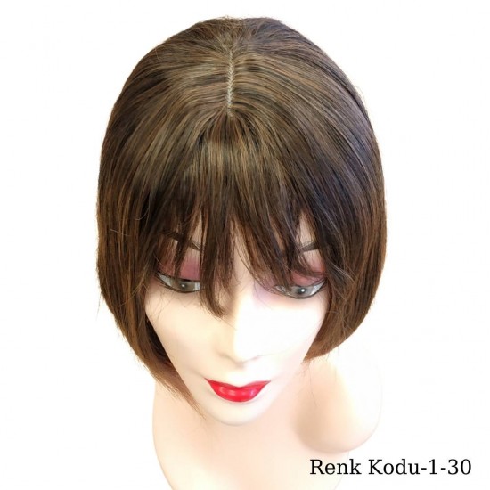Ankara Kızılay Ucuz Fiber Sentetik Peruk Kısa Küt Model Koyu Kumral Ombre