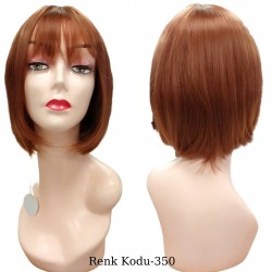 Ankara Kızılay Ucuz Fiber Sentetik Peruk Kısa Küt Model Bakır