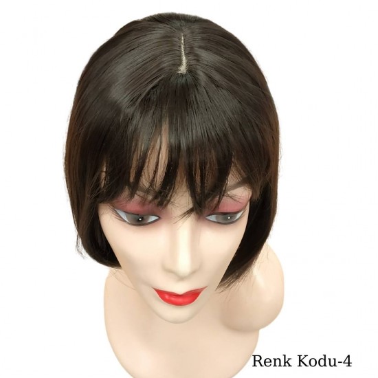 Ankara Kızılay Ucuz Fiber Sentetik Peruk Kısa Küt Model Kestane