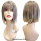 Ankara Kızılay Ucuz Fiber Sentetik Peruk Kısa Küt Model Küllü Platin Ombre