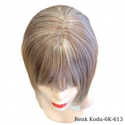 Ankara Kızılay Ucuz Fiber Sentetik Peruk Kısa Küt Model Küllü Platin Ombre