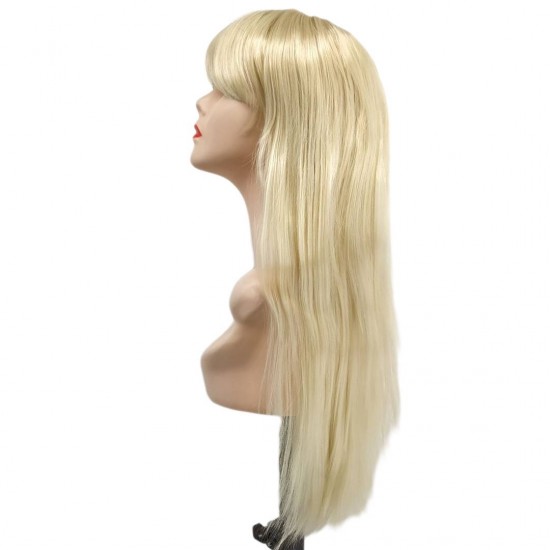 Ankara Kızılay En Ucuz Fiber Sentetik Peruk Uzun Platin Renk