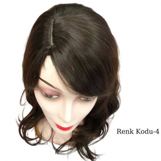 Ankara Kızılay Ucuz Fiber Sentetik Peruk Dalgalı Uzun Koyu Kestane