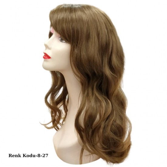 Ankara Kızılay Ucuz Fiber Sentetik Peruk Dalgalı Uzun Açık Küllü Kumral