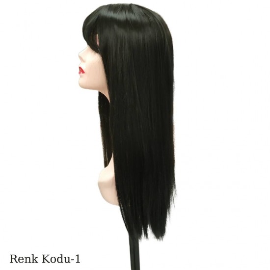 Ankara Kızılay En Ucuz Fiber Sentetik Peruk Düz Uzun Siyah
