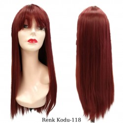 Ankara Kızılay En Ucuz Fiber Sentetik Peruk Düz Uzun Kızıl