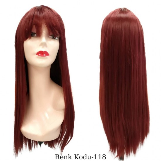 Ankara Kızılay En Ucuz Fiber Sentetik Peruk Düz Uzun Kızıl