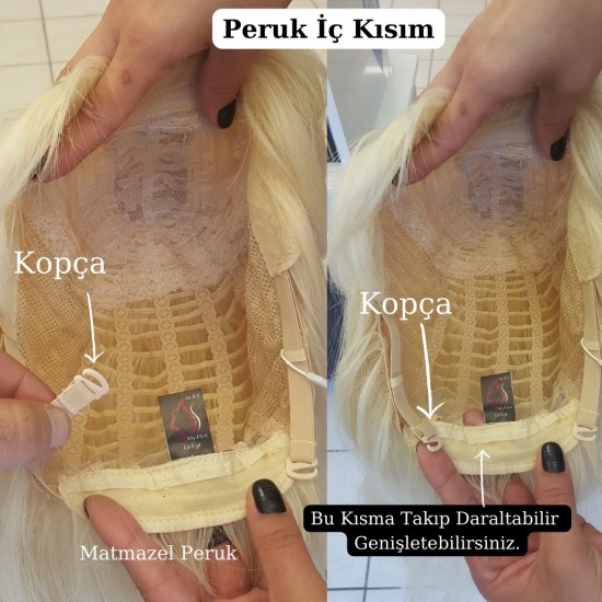 Ankara Kızılay En Ucuz Fiber Sentetik Peruk Düz Uzun Platin