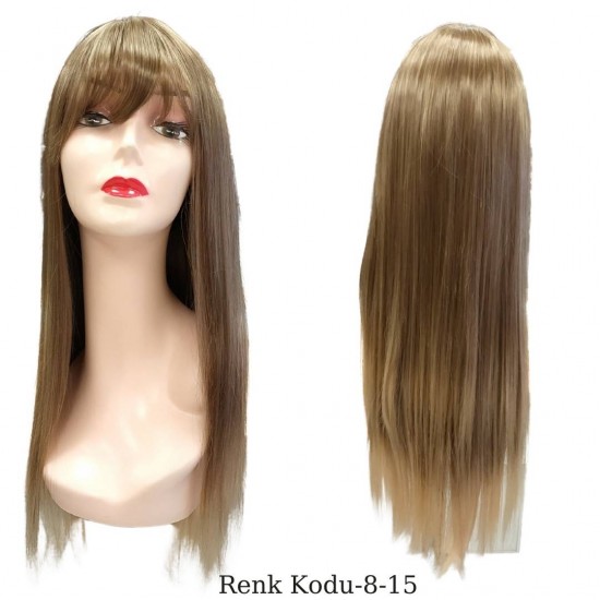 Ankara Kızılay En Ucuz Fiber Sentetik Peruk Düz Uzun Açık Küllü Kumral Hafif Ombre