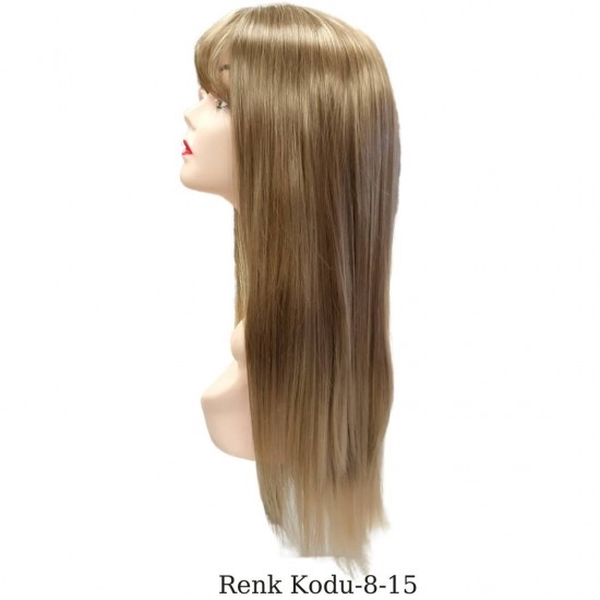 Ankara Kızılay En Ucuz Fiber Sentetik Peruk Düz Uzun Açık Küllü Kumral Hafif Ombre